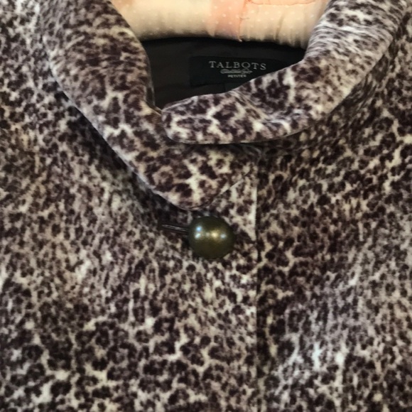 Talbots 8p velvet animal print jacket fully lined - Picture 2 of 6